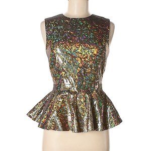 H&M Metallic Gold Sleeveless Top Size 6